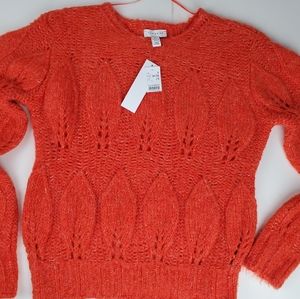 Topshop red petal sweater, large